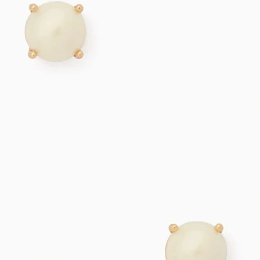 Kate Spade Pearl Gumdrop Stud Pierced Earrings Oversized Minimalist Jewelry NWT